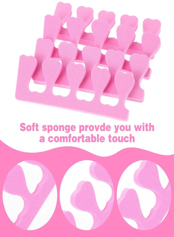 ValueBargain 24 Pcs Toe Spacers for Pedicures, Foam Toe Separators Soft Foam Sponge Toes Spacer for Manicure Pedicure for Easy Naisl Painting (Pink) - Image 5